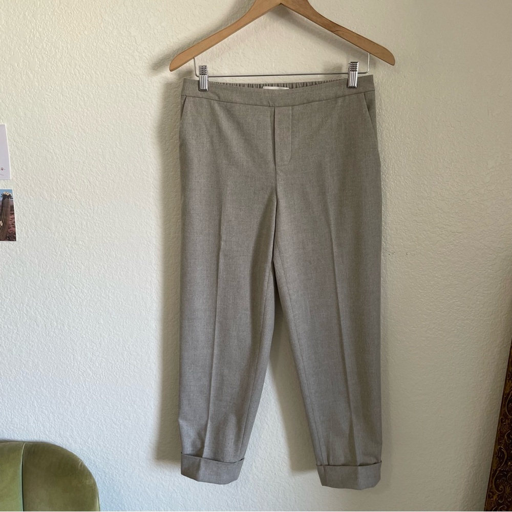 Brochu Walker The Westport Brushed Pant Light Grey Pull On Ankle Cropped Pants S